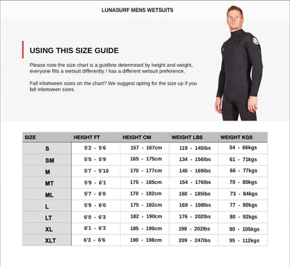 Lunasurf Mens 2mm Shorty Front Zip Wetsuit Yamamoto