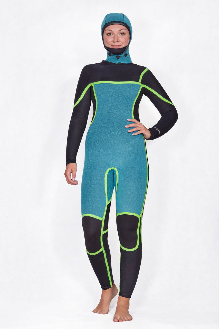 Thermal lined body womens winter wetsuit