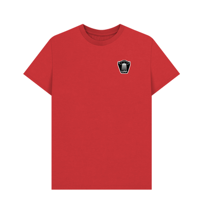 Red Mens 'UFO BEAMED' Tee | Large Back Print